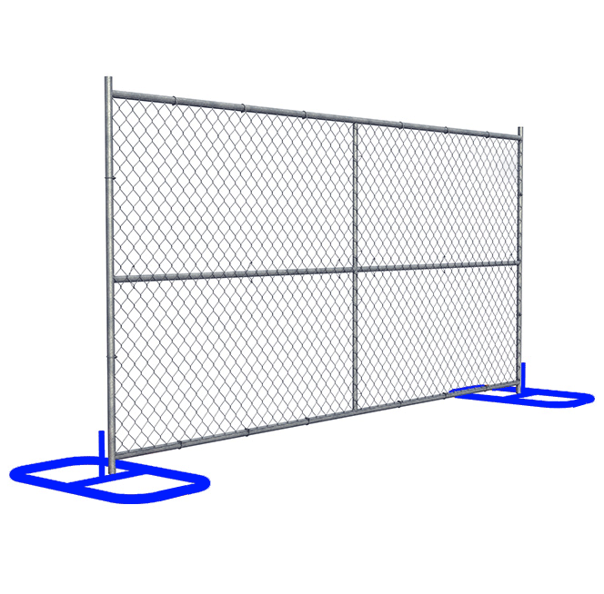 Temporary fence with tube stands